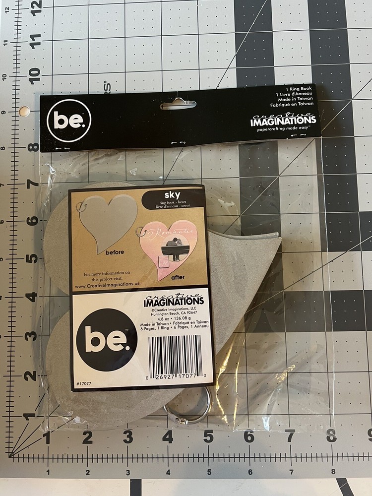 BE Creative Imaginations Heart Ring Book CHIP BOARD 6 pages