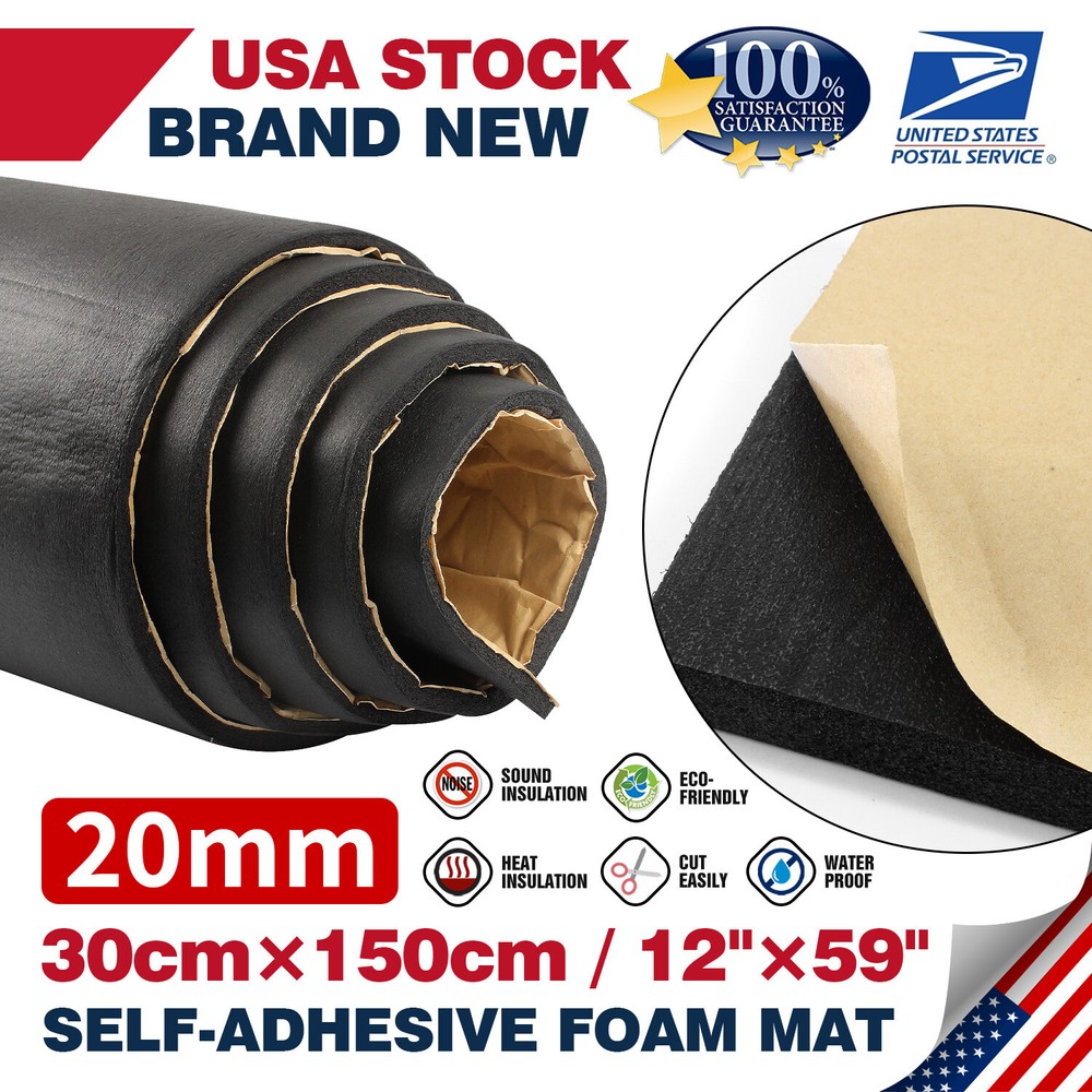 Adhesive Neoprene Rubber Sheet Sponge Foam Pad for Toolbox Craft 4/5" Thickness