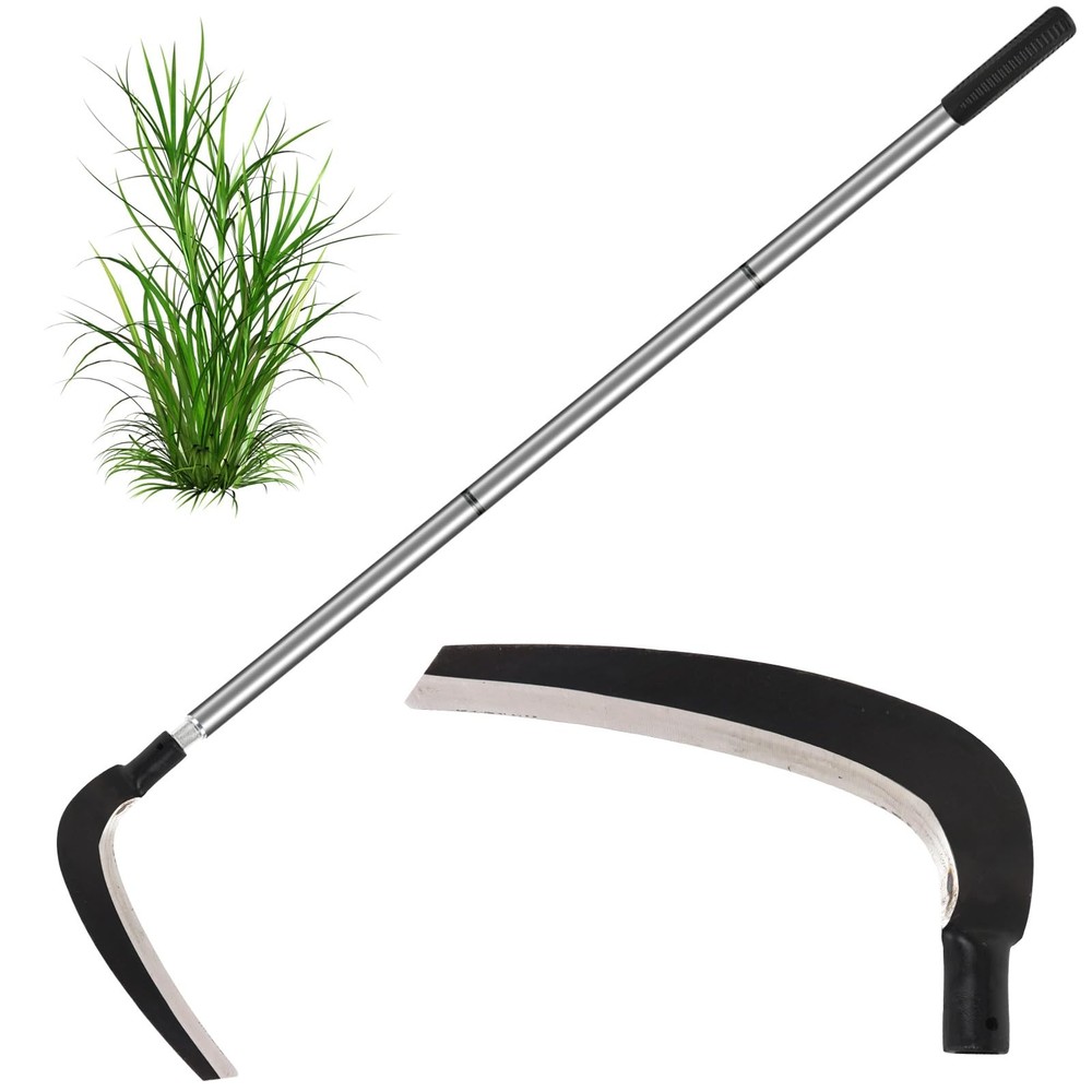 Scythe Tool for Grass Cutting, Weeding Sickle Garden Tools for Clearing Bushe...