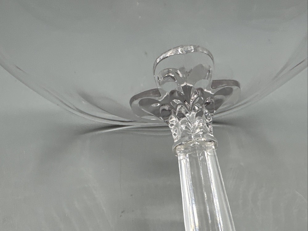 Clear Compote /Candy Dish Stem Glass 4.75” Tall