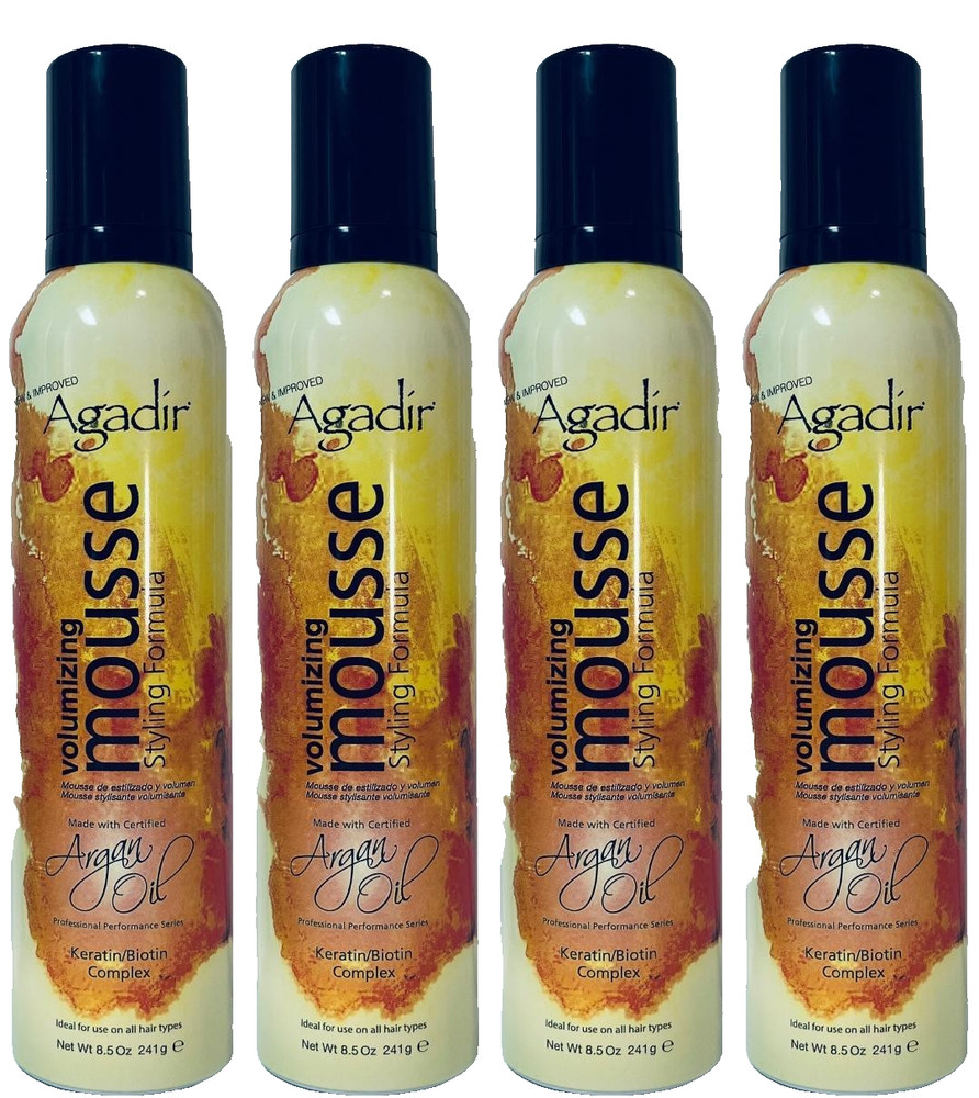 4 Agadir VOLUMIZING MOUSSE 8.5 oz ea (207)
