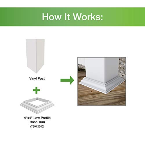 4"x4" Low Profile Base Trim, White