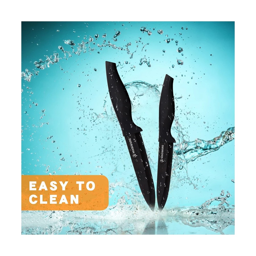 6-Piece Paring Knife Set with Sheaths-Ceramic Blade Sharp Rust Proo... Fast Ship