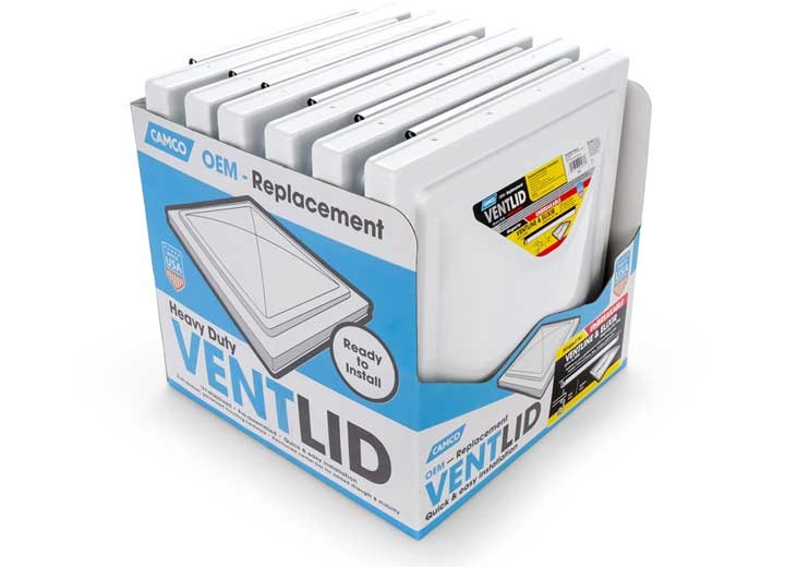 Camco 40187 Replacement RV Vent Lid For Pre-2008 Ventline & 1994+ Elixir – White
