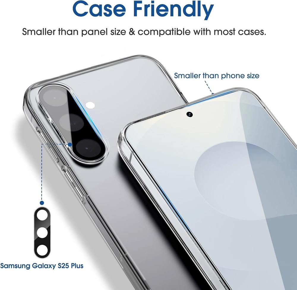2+2 Pack Auto-Alignment OneTouch Screen Protector For Samsung Galaxy S25+ Plus,