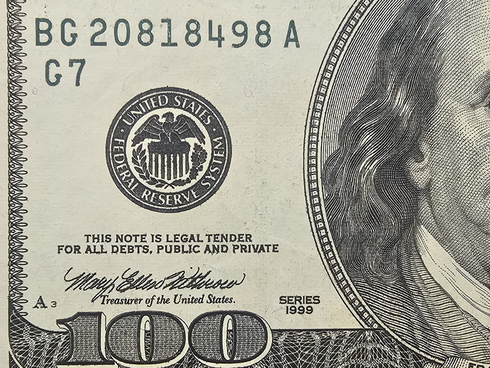 🔥 Error- Major Misalign Cut 1999 $100 AU Federal Reserve Note🔥