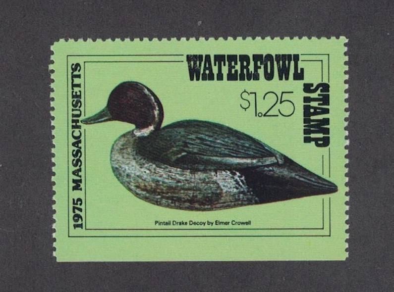 MA2 - Massachusetts State Duck Stamp. Single.   MNH. OG.