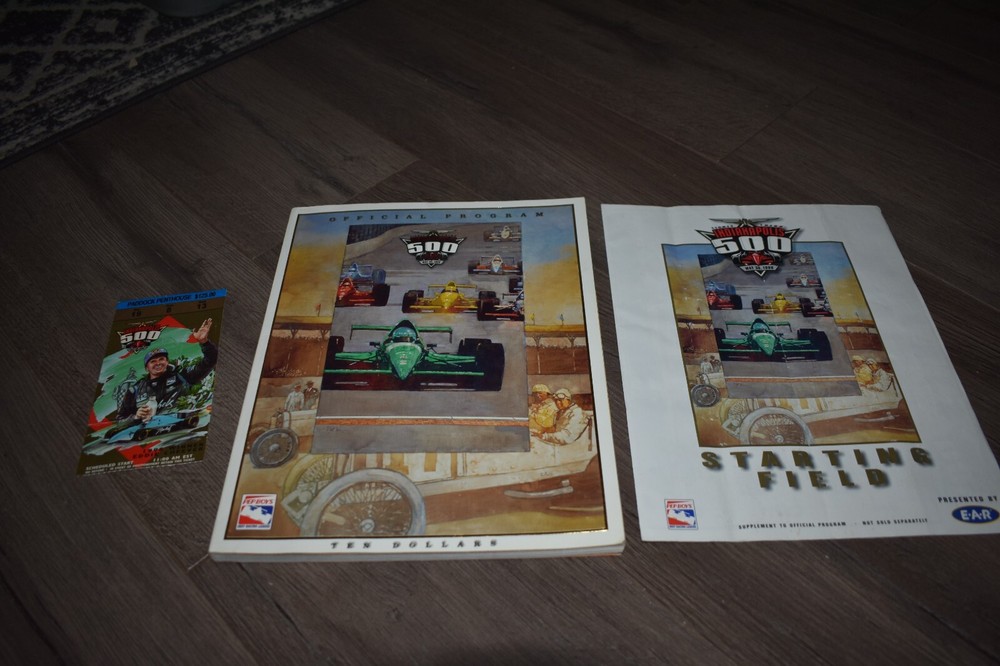 1999 Indianapolis 500 Official Program w Starting Field foldout & ticket
