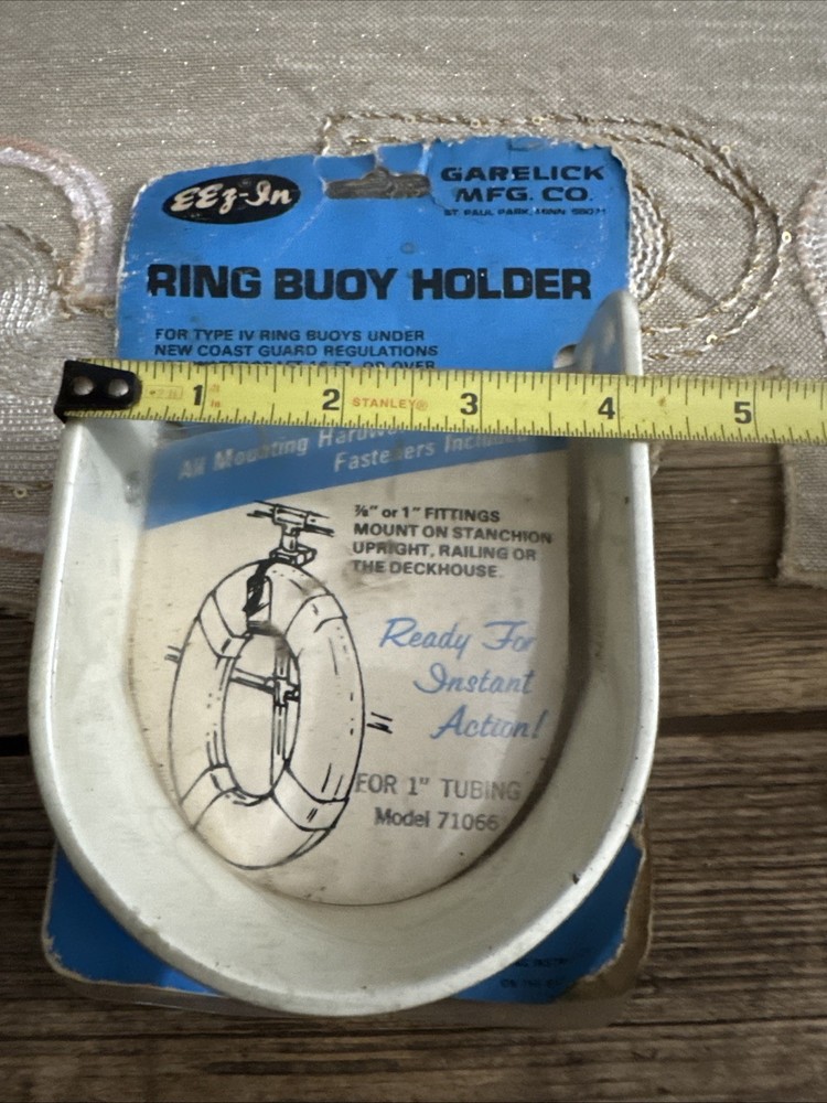 Garelick Boat Ring Buoy Holder White New In Package