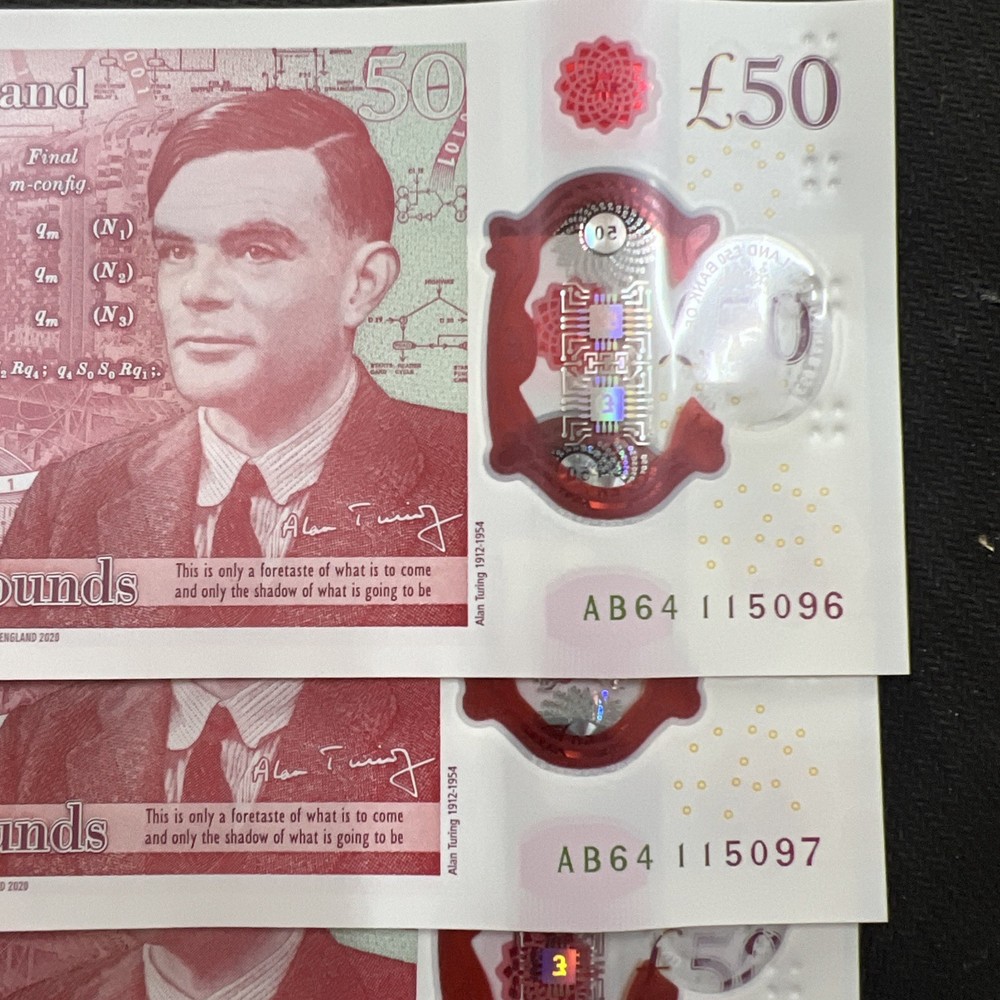 X4 Consecutive £50 Notes QEII UNCIRCULATED Sarah John #4