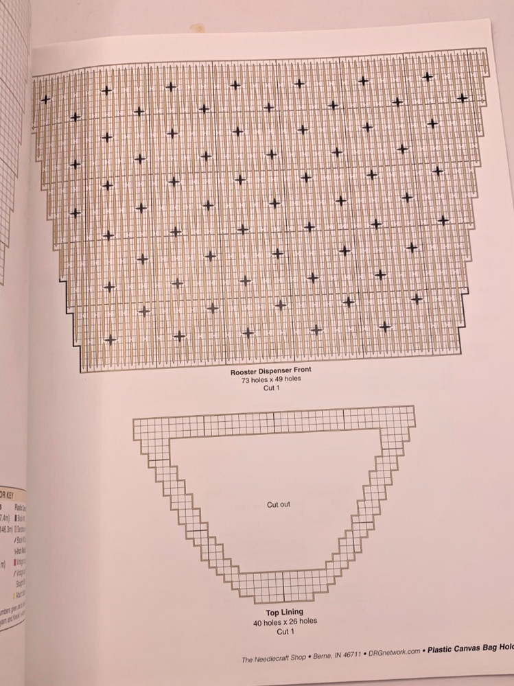 Plastic Canvas Instruction Book for Plastic Grocery Bag Holders