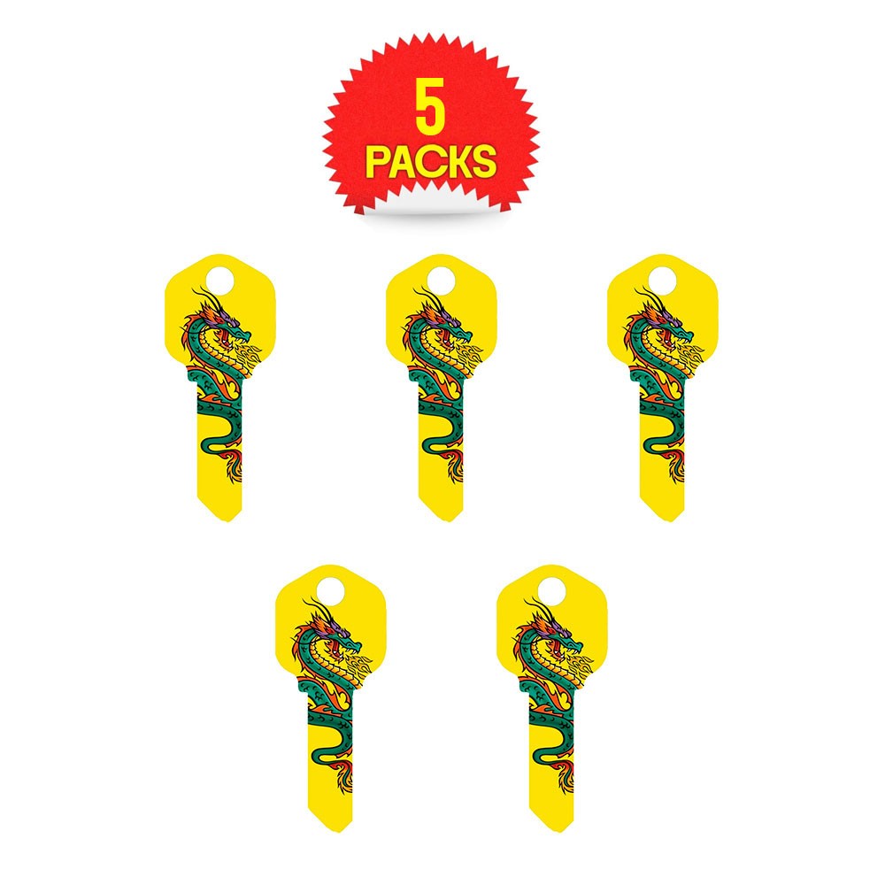 177 - KW1 Dragon Key Blank Nickel