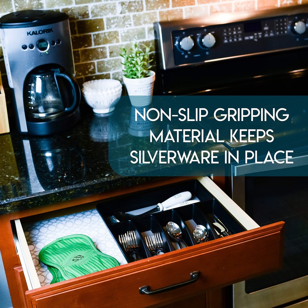 Galashield Silverware Organizer for Kitchen Drawers Flatware Utensils and Cut...