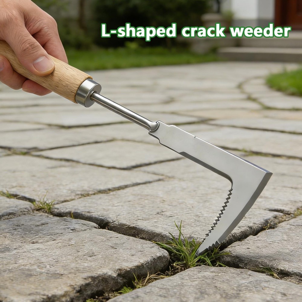 Weed Puller Tool, 3 Pack Garden Tools with 4 Teeth Weed Puller, LShaped Crack...