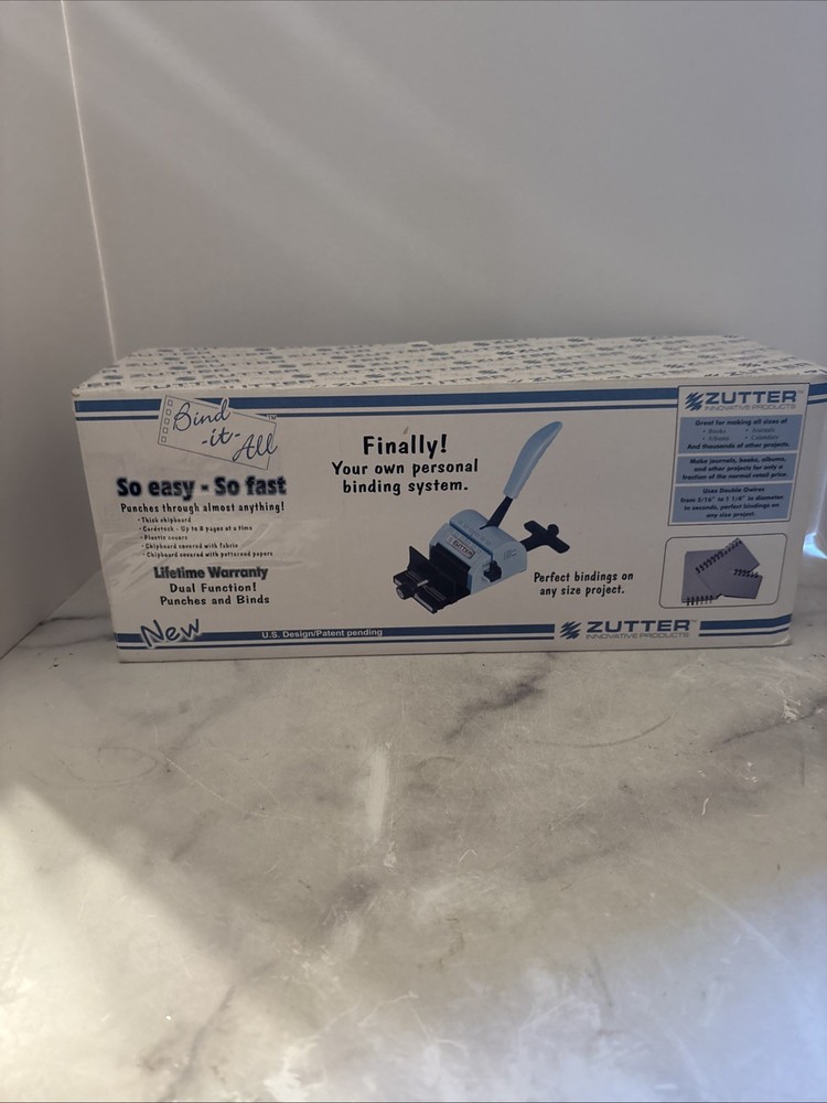 ZUTTER Innovative Products Bind It All Personal Binding System Blue Scrapbook