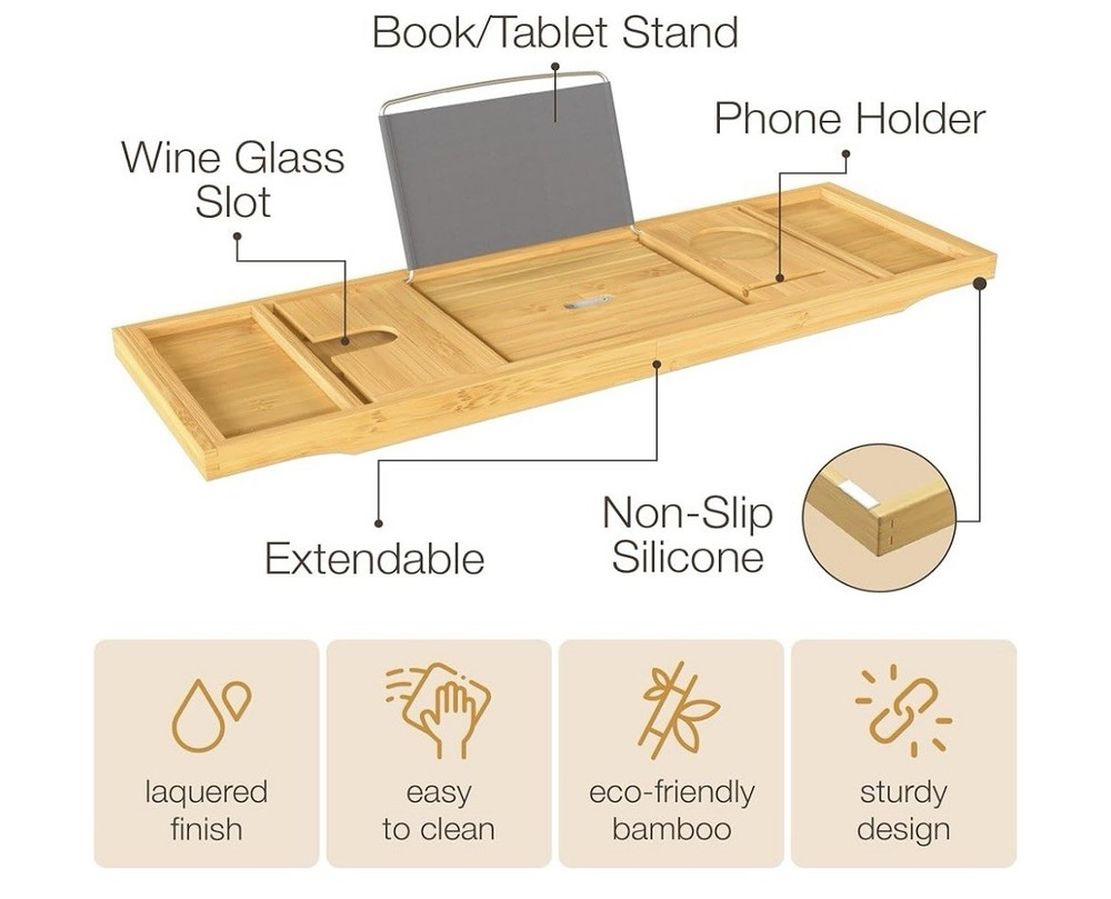 Bamboo Bath Spa Tray