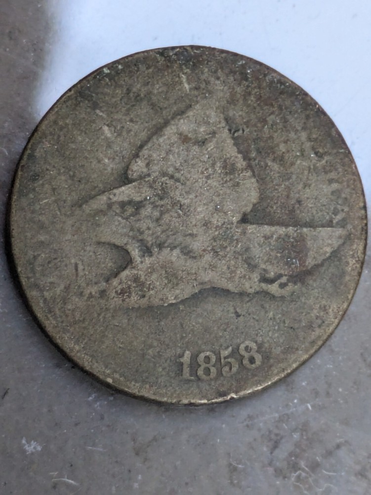 1858  Flying Eagle Cent AG +Details Small? Large ?
