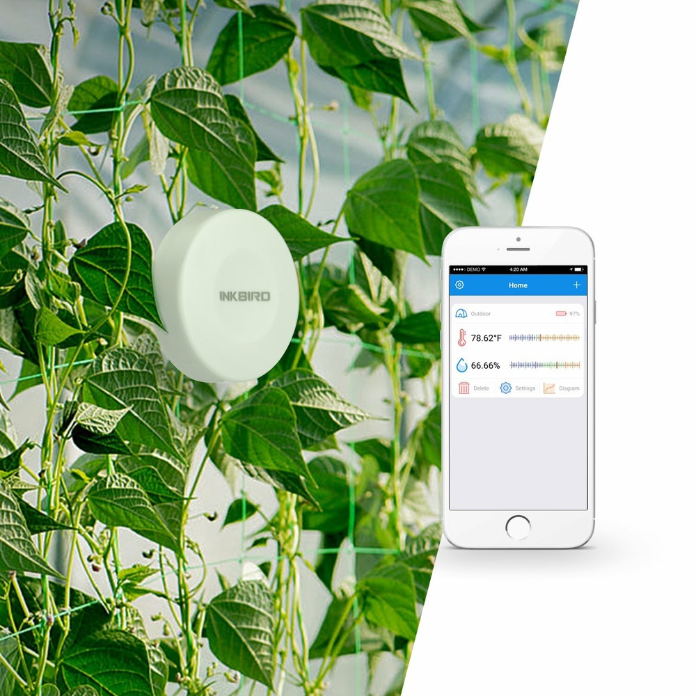 Inkbird Thermometer Hygrometer Data Loggers Android & iOS Phone Waterproof Probe