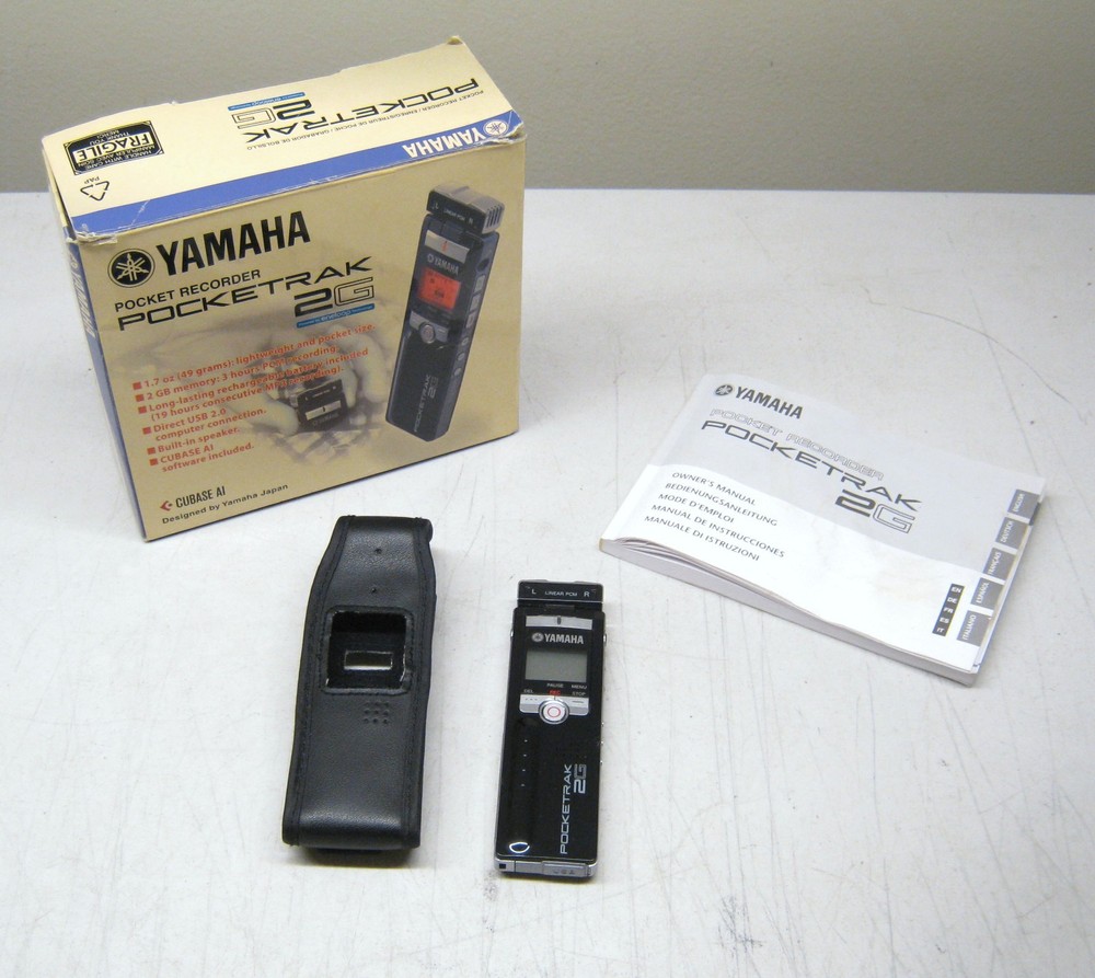 Yamaha Pocketrak 2G Handheld Digital Recorder with Case Tested