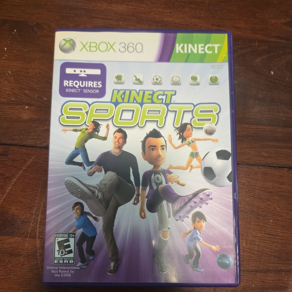 Xbox 360 Kinect Sensor Camera Bundle With 4 Kinect Games- All CIB