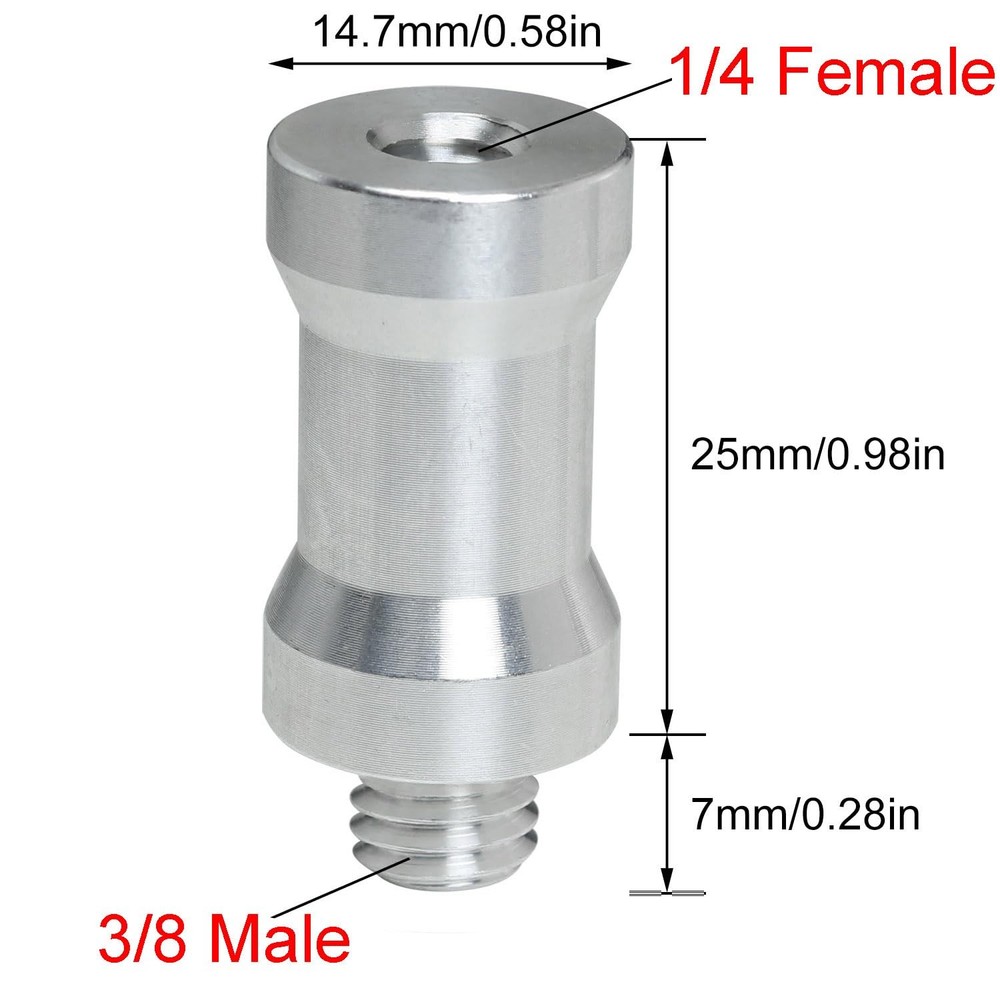 2PCS Light Stand Conversion Screws Interchangeable Tripod Head Accessory Adap...