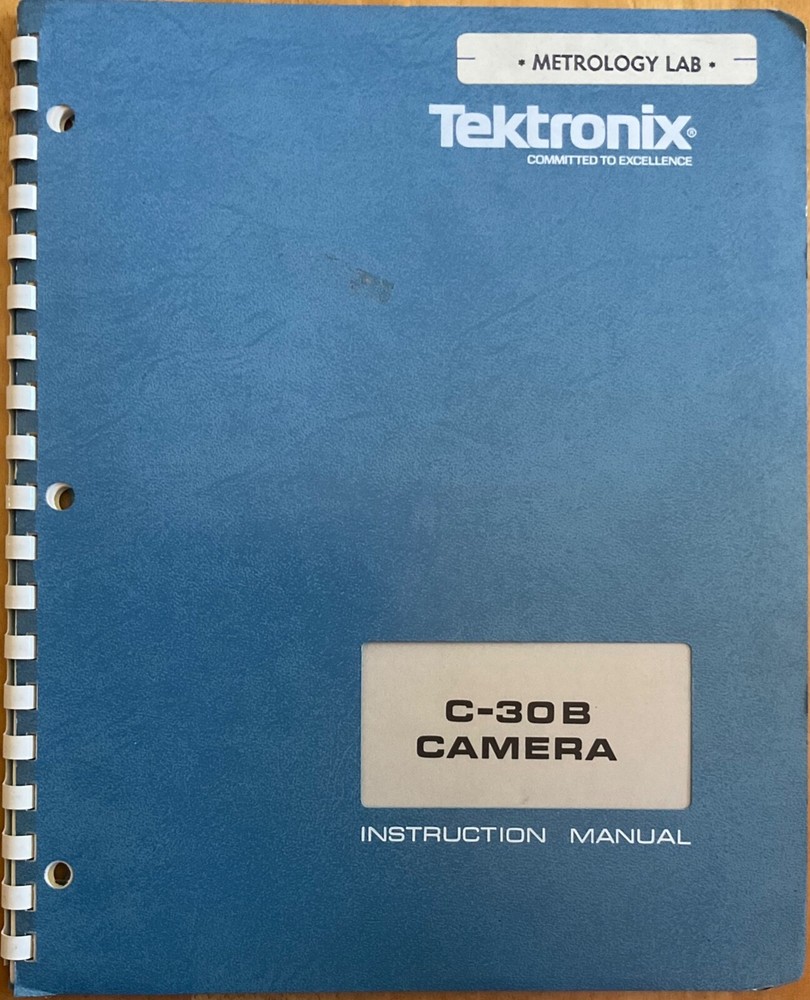 Tektronix C-308  Camera  Instruction Manual 1978