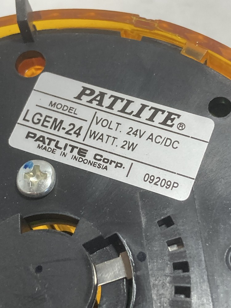 PATLITE LGEM-24-Y STACK LIGHT YELLOW 24VAC/DC 2W