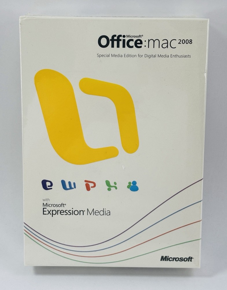 NEW SEALED Microsoft Office Mac 2008 Special Media Edition + Expression Media