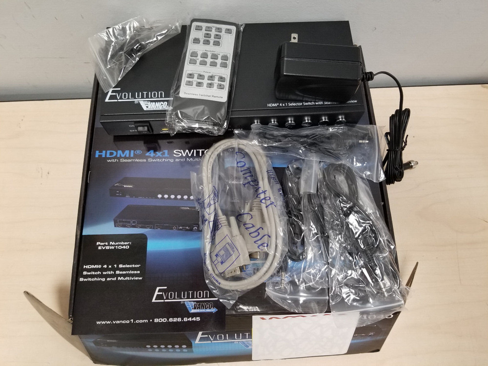 Vanco EVSW1040 Evolution HDMI 4x1 Selector Switch (TESTED)