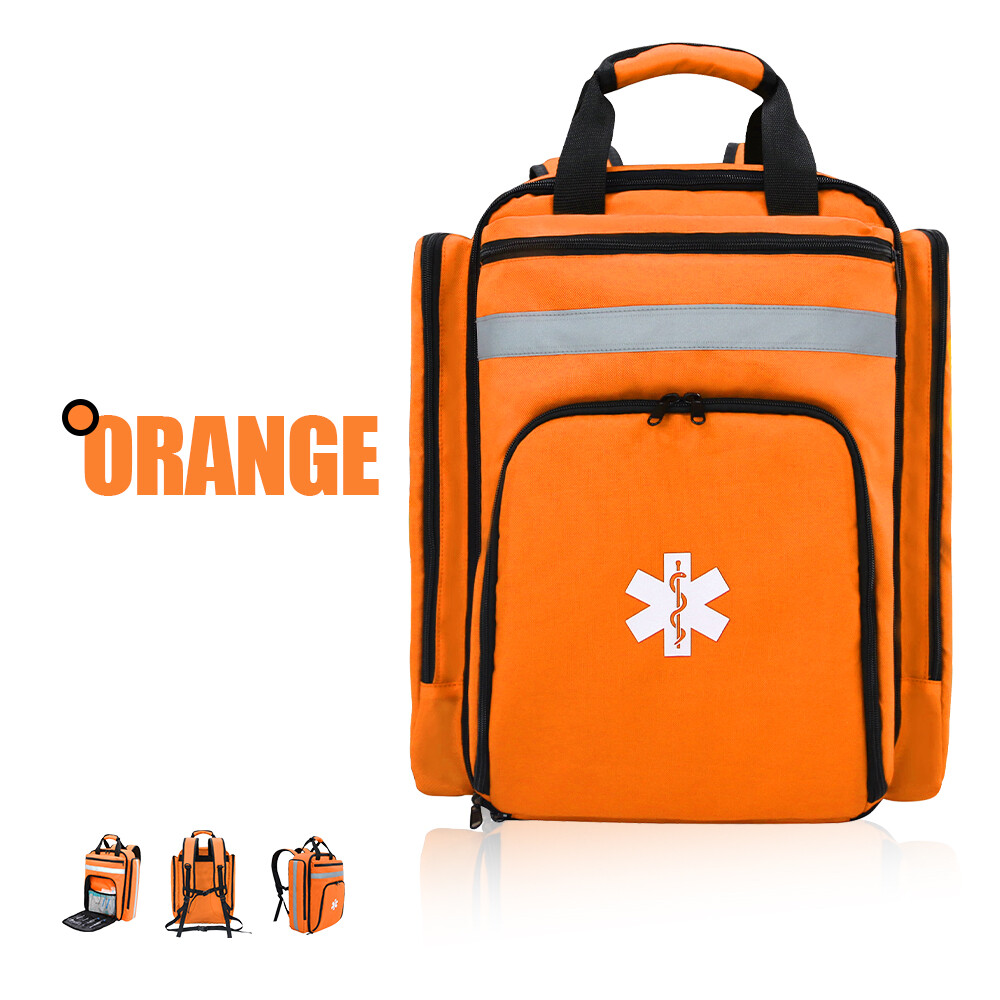 First Aid Backpack Emergency Medicine Bag Empty First Responder Survival Trauma