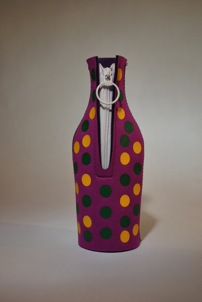 Mardi Gras  Bottle Huggie 