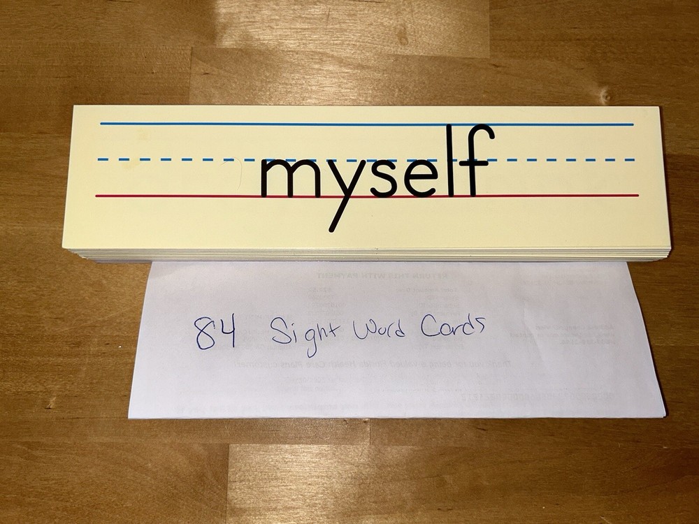 Sight Word Cards 84 In Total