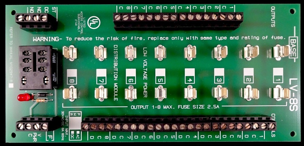 Base Electronics LV-8S Low Voltage Power Distribution Module, NEW IN BOX