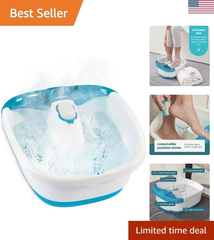 Bubble Mate Foot Spa, Toe Touch Controlled Foot Bath with Invigorating Bubble...