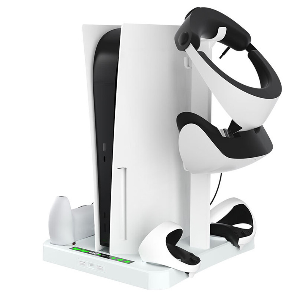 Multi-functional Charging Stand for PS5 PS VR2 ConsoleConsole Cooling Organizer