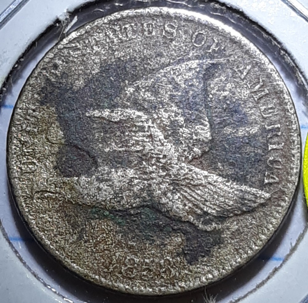 1858 SL Flying Eagle Cent (VF- Detail)