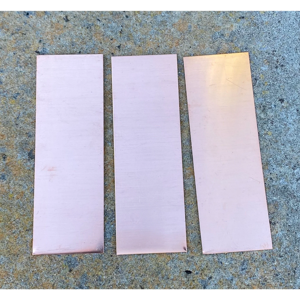 6"x2" Rectangular Stamping Blanks, 16oz Copper