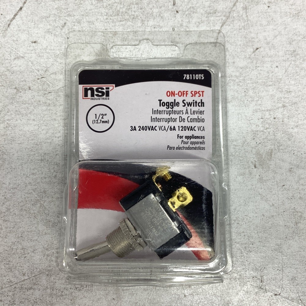 NSI Toggle Switch 78110TS 0.5"