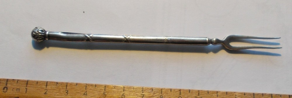 GERMAN SILVER FORK  MARKED 800 CIRCA 1900