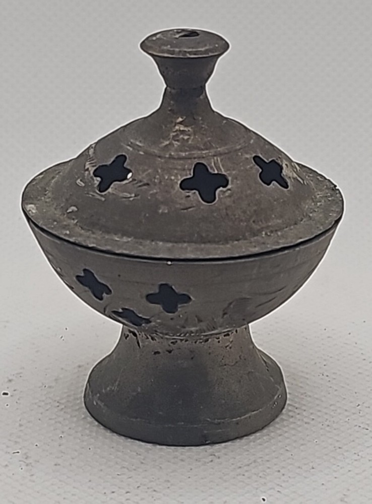 VTG Incense Burner solid brass hand carved India