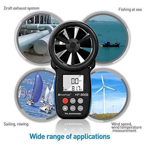HOLDPEAK Digital Anemometer Handheld Wind Speed Meter for Measuring Wind,Durable