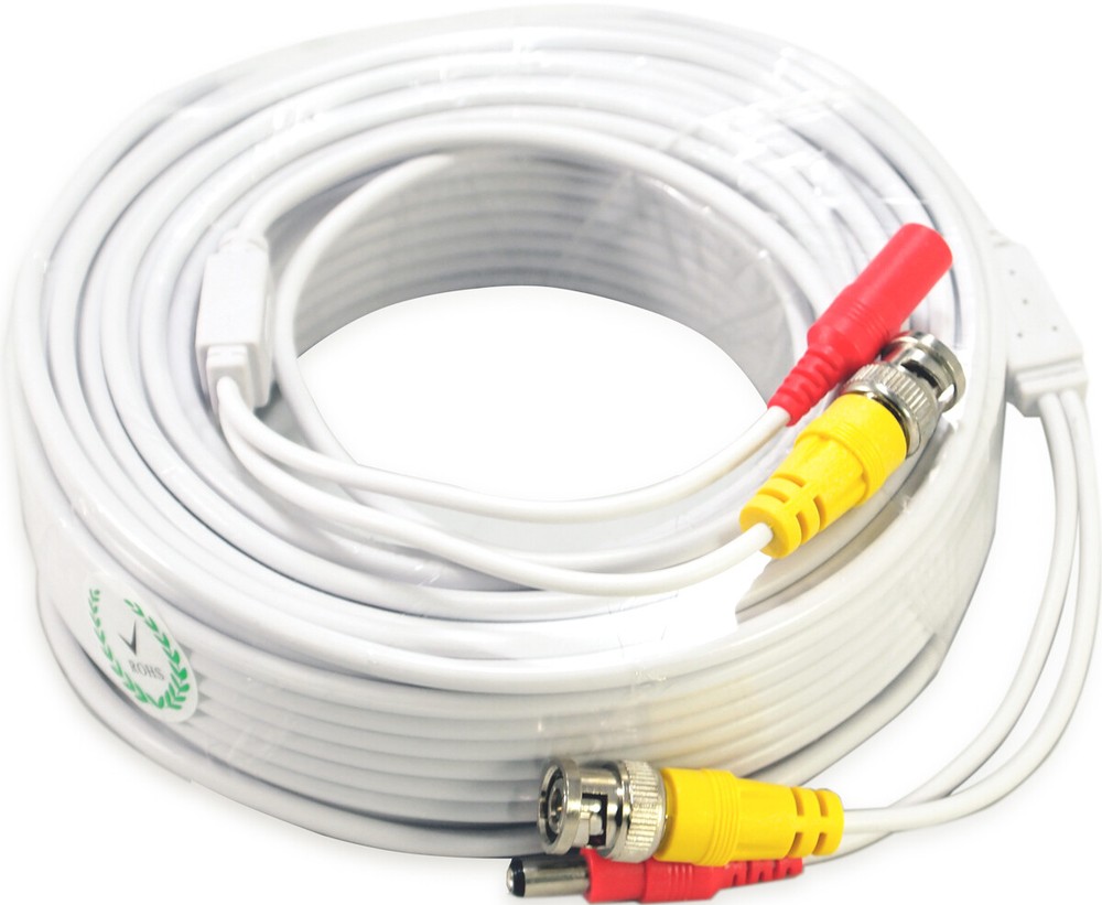 8pcs 50 Ft Power and Video Premade Siamese Cable for CCTV Security Camera System