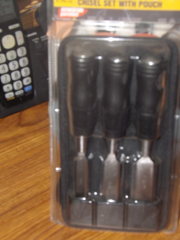 3 piece olympic tools wood chisel set with nylon pouch