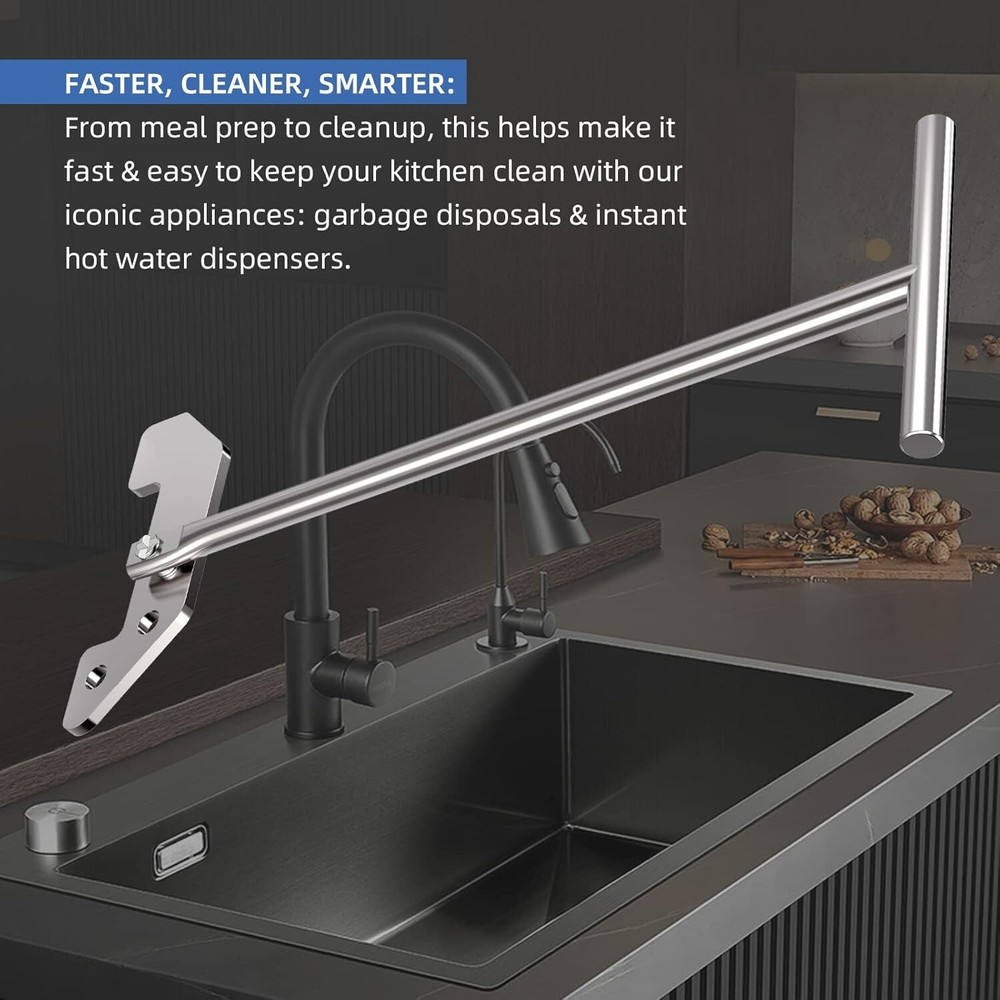 Garbage Disposer Unjamming Wrench Silver Garbage Disposal Wrench Tool Garbage