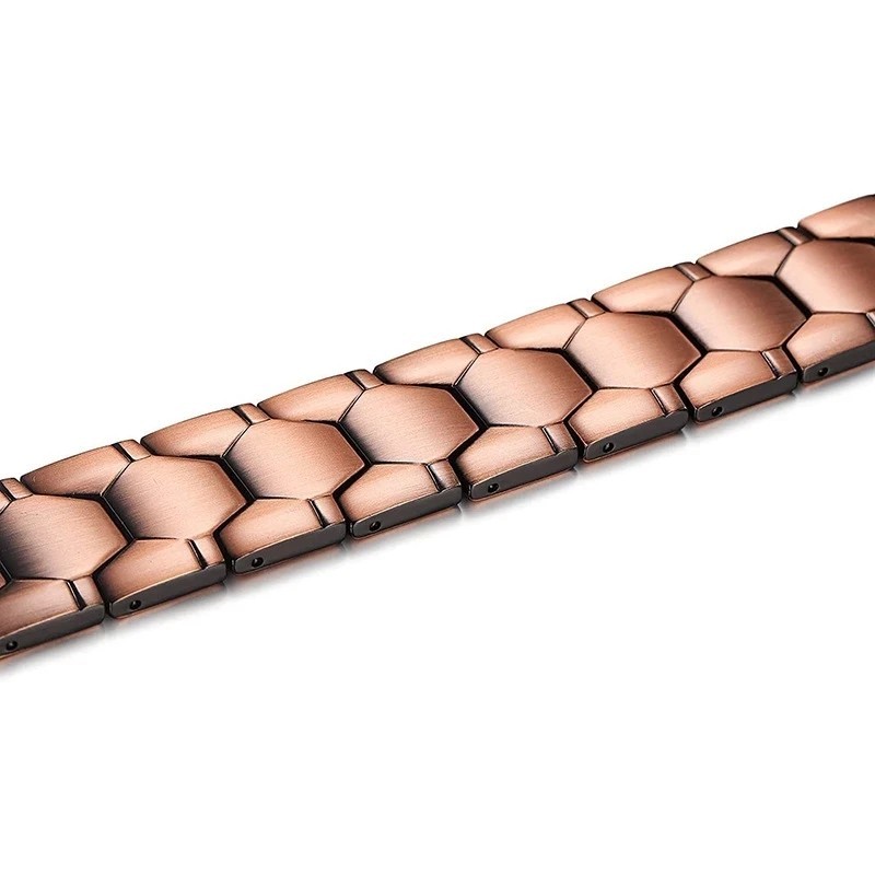 Men's Bracelet Magnetic Therapy Arthritis Pain Relief Pure Solid Copper Bangle