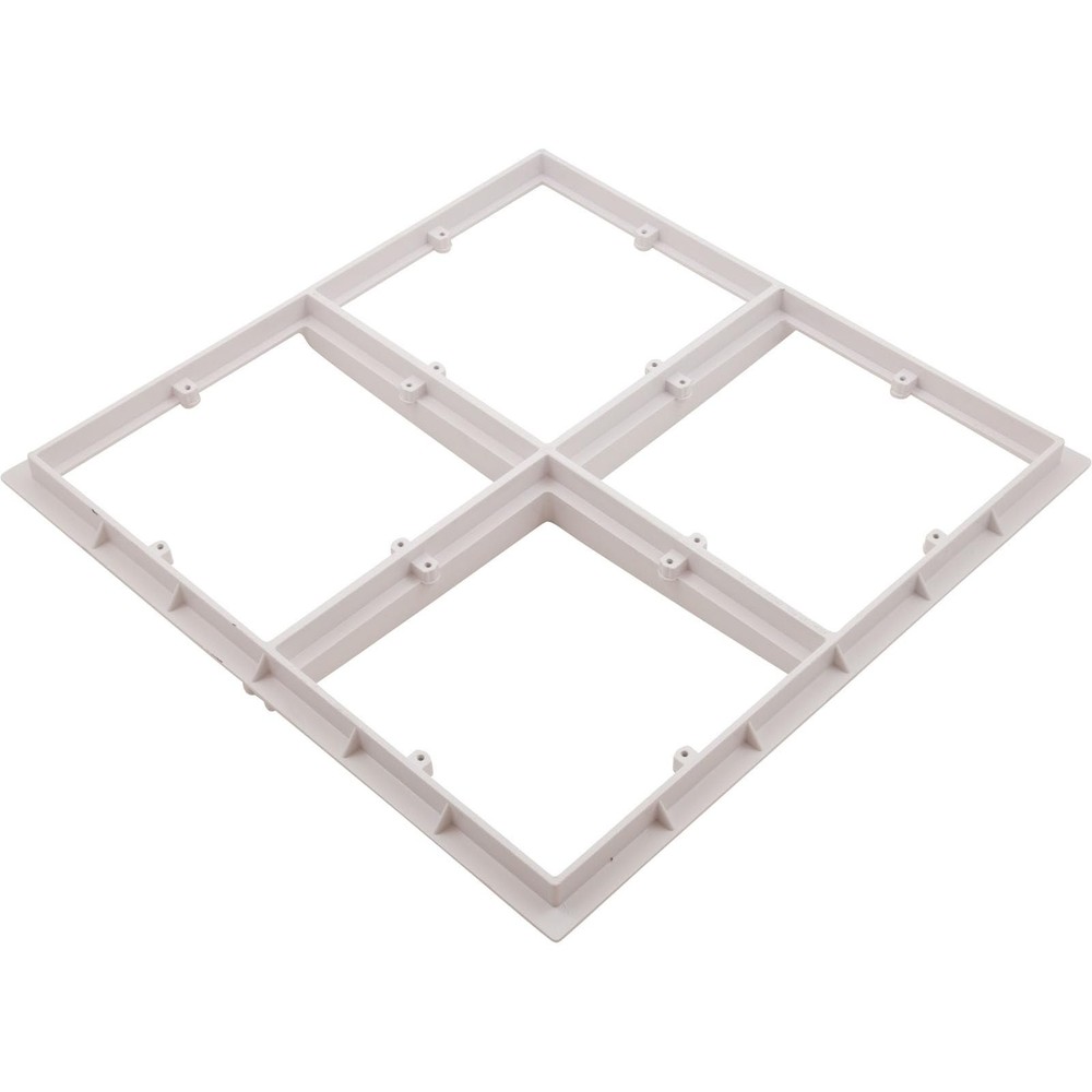 Aquastar Wave Drain With Frame And Grate - White
