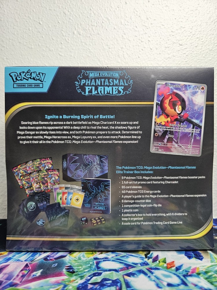 Pokémon Mega Evolution Phantasmal Flames Elite Trainer Box English