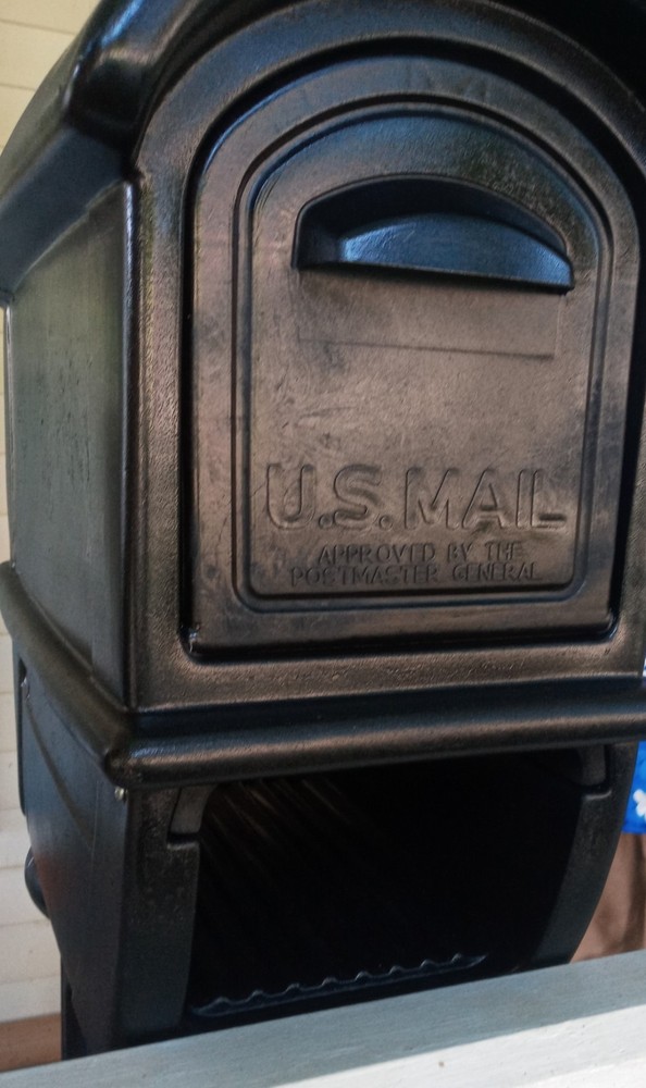 Newly Painted- Black Glossy Mailbox