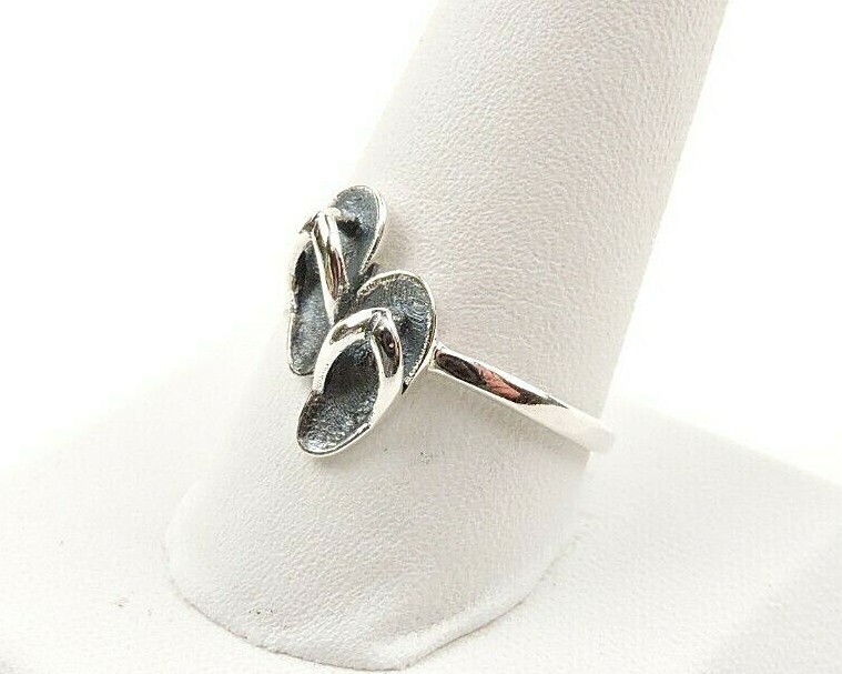Sterling Silver Flip Flops Ring - Free Gift Packaging