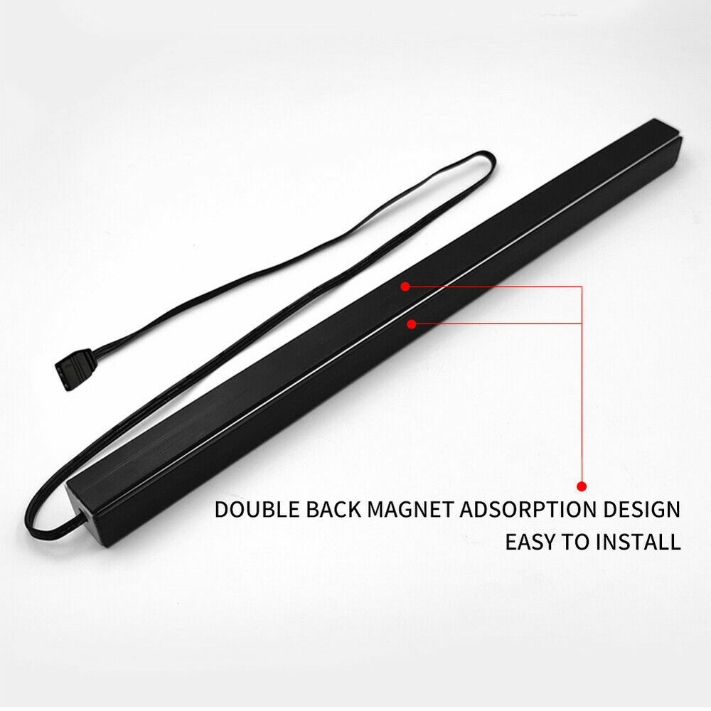30cm 5V 3Pin ARGB LED Lamp Bar PC Computer Case Aluminum Magnet Chassis Light